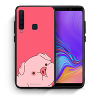 Thumbnail for Θήκη Αγίου Βαλεντίνου Samsung A9 Pig Love 1 από τη Smartfits με σχέδιο στο πίσω μέρος και μαύρο περίβλημα | Samsung A9 Pig Love 1 case with colorful back and black bezels