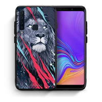 Thumbnail for Θήκη Samsung A9 Lion Designer PopArt από τη Smartfits με σχέδιο στο πίσω μέρος και μαύρο περίβλημα | Samsung A9 Lion Designer PopArt case with colorful back and black bezels