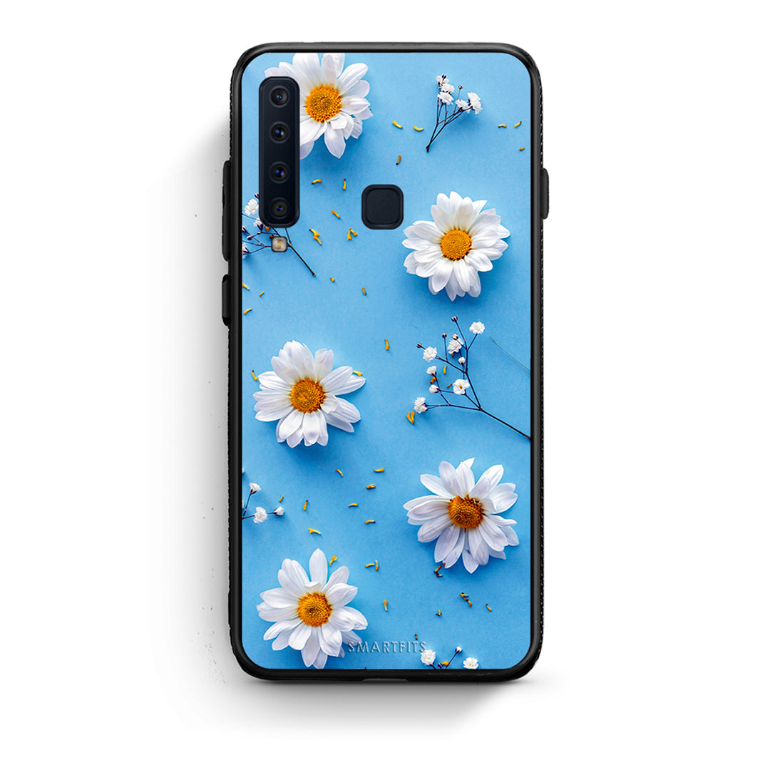 samsung a9 Real Daisies θήκη από τη Smartfits με σχέδιο στο πίσω μέρος και μαύρο περίβλημα | Smartphone case with colorful back and black bezels by Smartfits