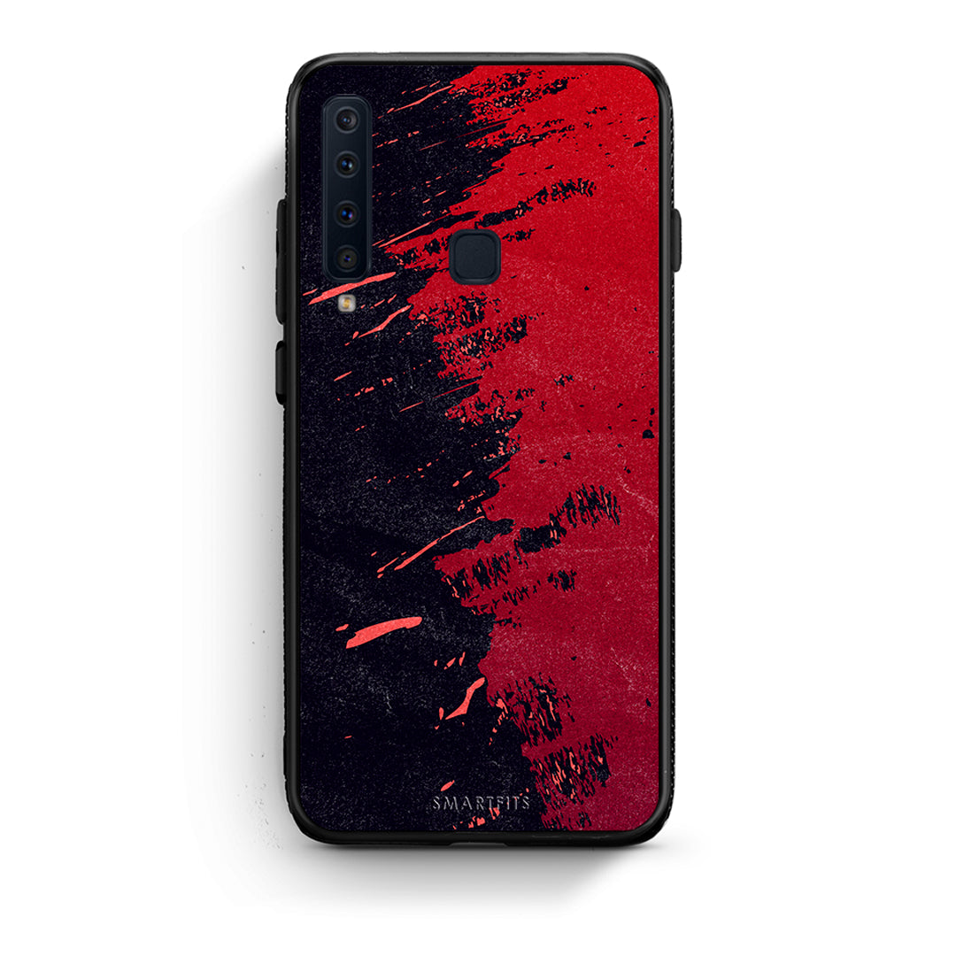 samsung a9 Red Paint Θήκη Αγίου Βαλεντίνου από τη Smartfits με σχέδιο στο πίσω μέρος και μαύρο περίβλημα | Smartphone case with colorful back and black bezels by Smartfits