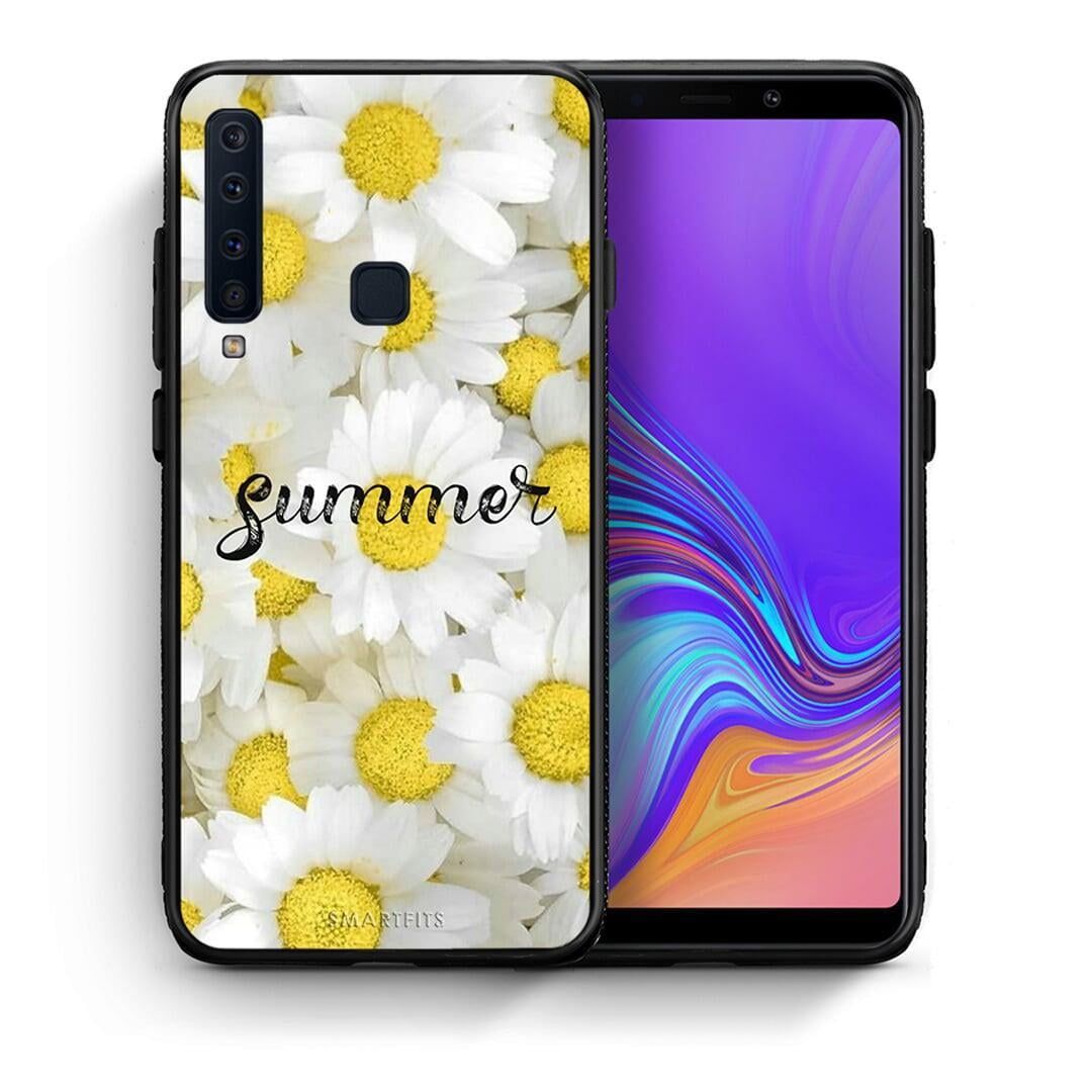 Θήκη Samsung A9 Summer Daisies από τη Smartfits με σχέδιο στο πίσω μέρος και μαύρο περίβλημα | Samsung A9 Summer Daisies case with colorful back and black bezels