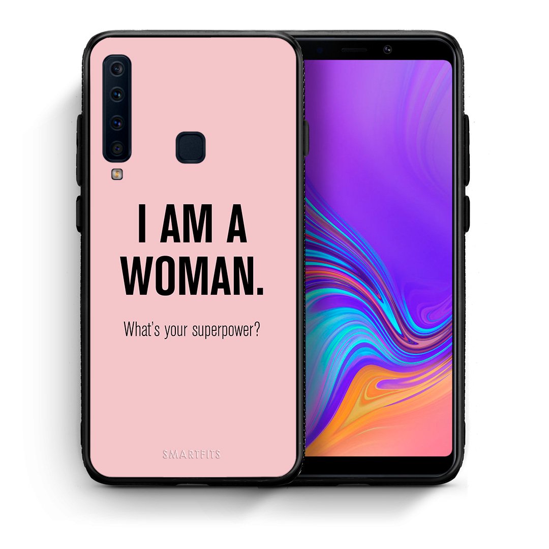 Θήκη Samsung A9 Superpower Woman από τη Smartfits με σχέδιο στο πίσω μέρος και μαύρο περίβλημα | Samsung A9 Superpower Woman case with colorful back and black bezels