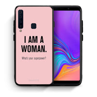 Thumbnail for Θήκη Samsung A9 Superpower Woman από τη Smartfits με σχέδιο στο πίσω μέρος και μαύρο περίβλημα | Samsung A9 Superpower Woman case with colorful back and black bezels