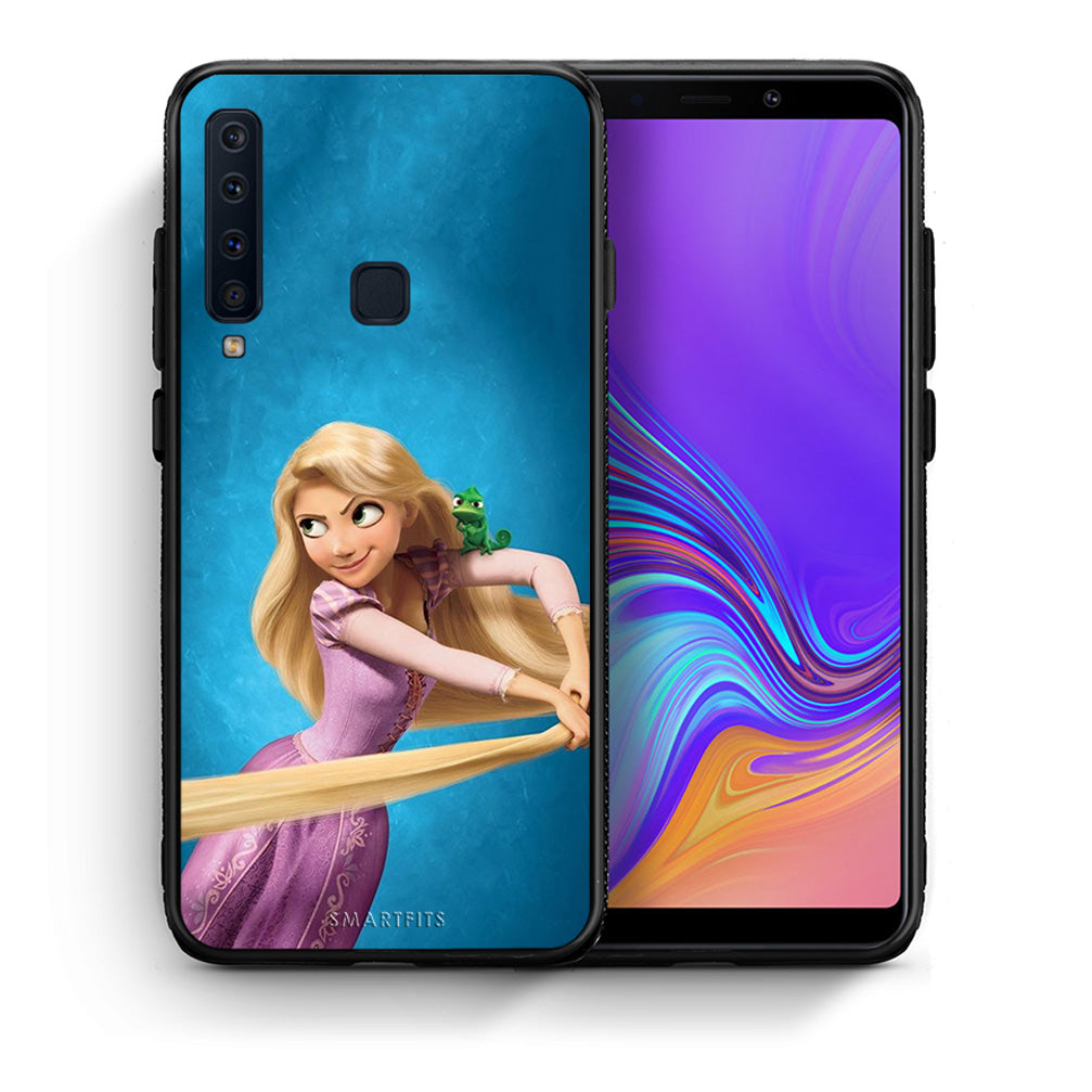 Θήκη Αγίου Βαλεντίνου Samsung A9 Tangled 2 από τη Smartfits με σχέδιο στο πίσω μέρος και μαύρο περίβλημα | Samsung A9 Tangled 2 case with colorful back and black bezels