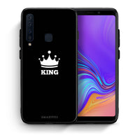 Thumbnail for Θήκη Samsung A9 King Valentine από τη Smartfits με σχέδιο στο πίσω μέρος και μαύρο περίβλημα | Samsung A9 King Valentine case with colorful back and black bezels