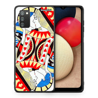 Thumbnail for Θήκη Samsung A02s Card Love από τη Smartfits με σχέδιο στο πίσω μέρος και μαύρο περίβλημα | Samsung A02s Card Love case with colorful back and black bezels