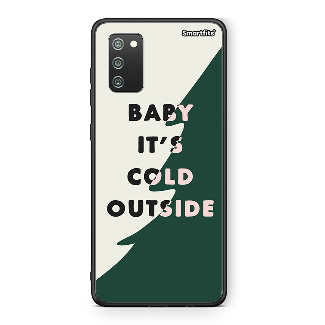 Samsung A02s Cold Outside θήκη από τη Smartfits με σχέδιο στο πίσω μέρος και μαύρο περίβλημα | Smartphone case with colorful back and black bezels by Smartfits