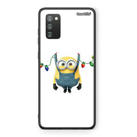 Thumbnail for Samsung A02s Xmas Minion Lights θήκη από τη Smartfits με σχέδιο στο πίσω μέρος και μαύρο περίβλημα | Smartphone case with colorful back and black bezels by Smartfits