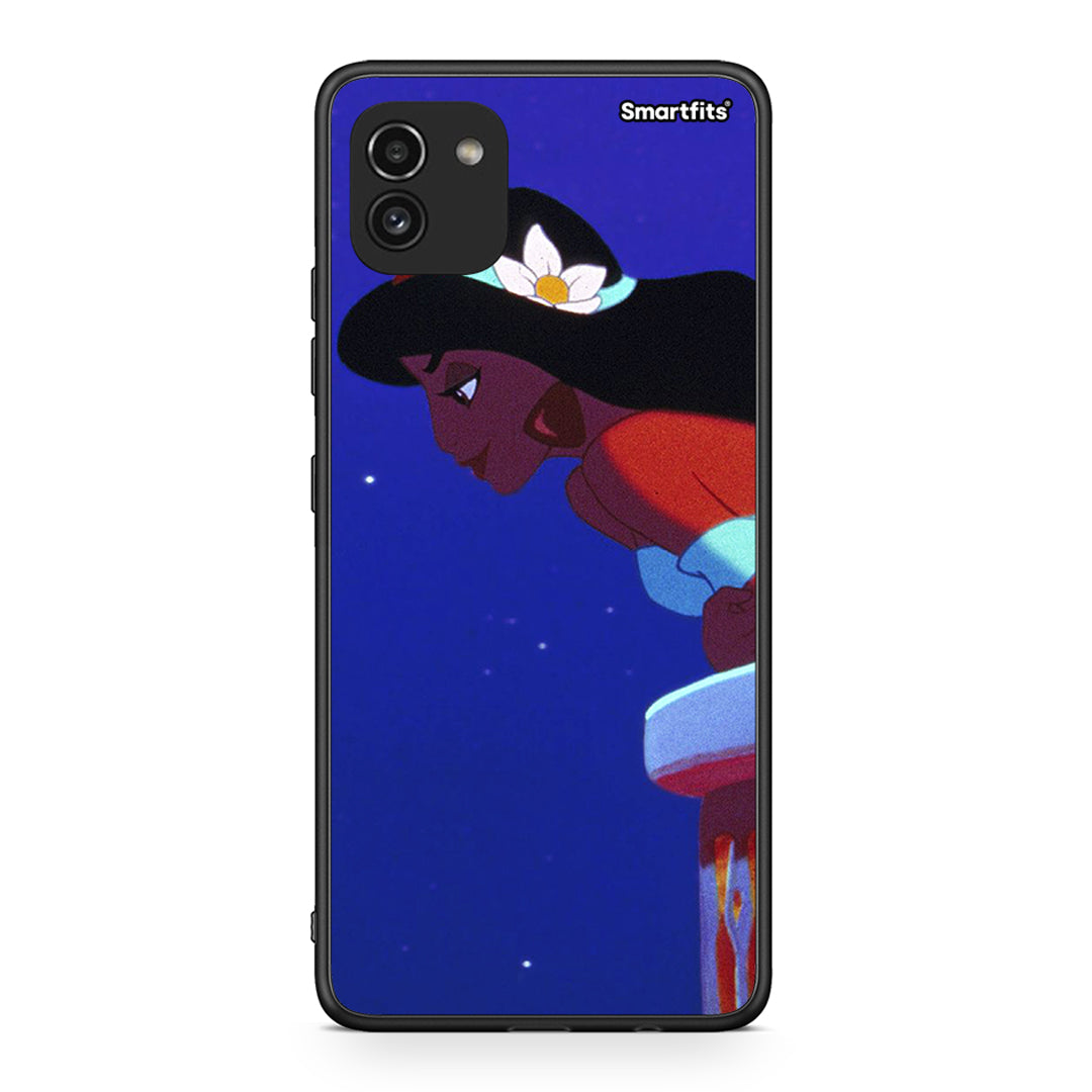 Samsung A03 Alladin And Jasmine Love 2 θήκη από τη Smartfits με σχέδιο στο πίσω μέρος και μαύρο περίβλημα | Smartphone case with colorful back and black bezels by Smartfits