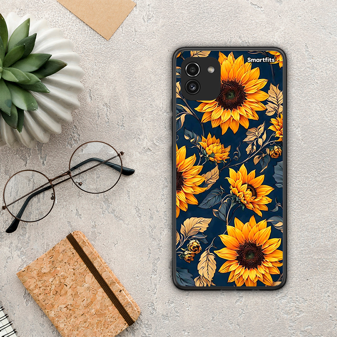 Autumn Sunflowers - Samsung Galaxy A03 case