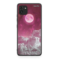 Thumbnail for Samsung A03 Pink Moon θήκη από τη Smartfits με σχέδιο στο πίσω μέρος και μαύρο περίβλημα | Smartphone case with colorful back and black bezels by Smartfits