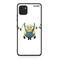 Thumbnail for Samsung A03 Xmas Minion Lights θήκη από τη Smartfits με σχέδιο στο πίσω μέρος και μαύρο περίβλημα | Smartphone case with colorful back and black bezels by Smartfits