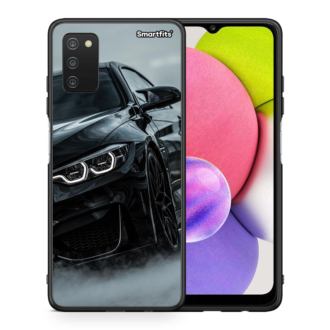 Θήκη Samsung A03s Black BMW από τη Smartfits με σχέδιο στο πίσω μέρος και μαύρο περίβλημα | Samsung A03s Black BMW case with colorful back and black bezels