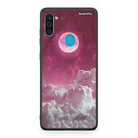 Thumbnail for Samsung A11 / M11 Pink Moon Θήκη από τη Smartfits με σχέδιο στο πίσω μέρος και μαύρο περίβλημα | Smartphone case with colorful back and black bezels by Smartfits