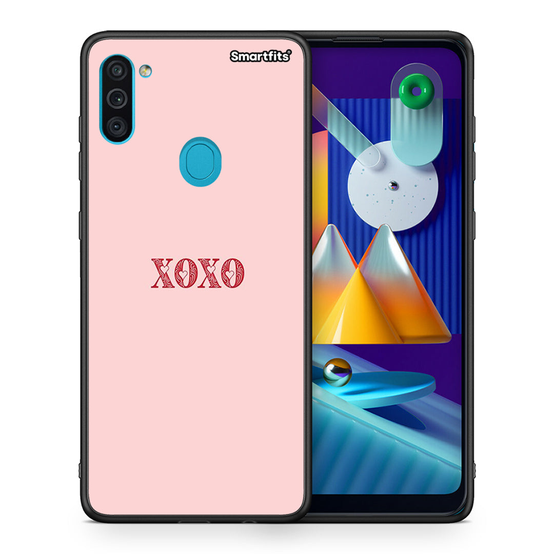 Θήκη Samsung A11/M11 XOXO Love από τη Smartfits με σχέδιο στο πίσω μέρος και μαύρο περίβλημα | Samsung A11/M11 XOXO Love case with colorful back and black bezels