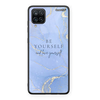 Thumbnail for Samsung A12 Be Yourself θήκη από τη Smartfits με σχέδιο στο πίσω μέρος και μαύρο περίβλημα | Smartphone case with colorful back and black bezels by Smartfits