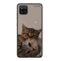 Thumbnail for Samsung A12 Cats In Love Θήκη από τη Smartfits με σχέδιο στο πίσω μέρος και μαύρο περίβλημα | Smartphone case with colorful back and black bezels by Smartfits
