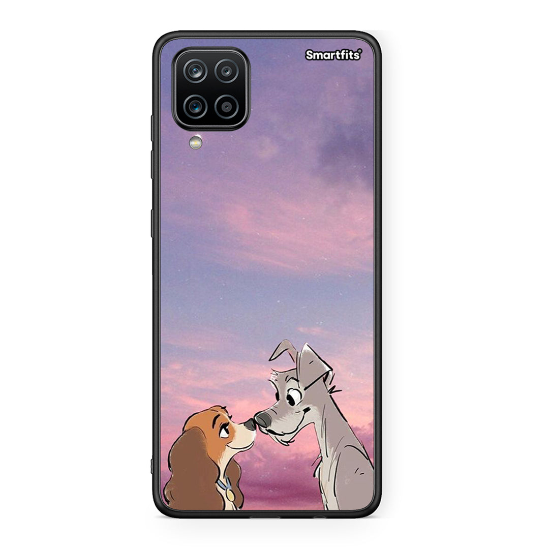 Samsung A12 Lady And Tramp θήκη από τη Smartfits με σχέδιο στο πίσω μέρος και μαύρο περίβλημα | Smartphone case with colorful back and black bezels by Smartfits