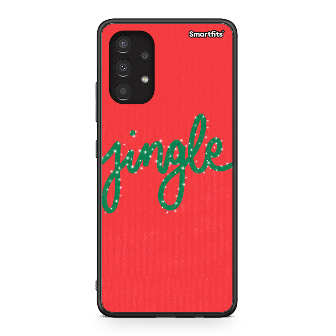 Samsung A13 4G Jingle Xmas θήκη από τη Smartfits με σχέδιο στο πίσω μέρος και μαύρο περίβλημα | Smartphone case with colorful back and black bezels by Smartfits