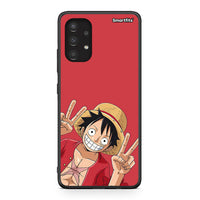 Thumbnail for Samsung A13 4G Pirate Luffy Θήκη από τη Smartfits με σχέδιο στο πίσω μέρος και μαύρο περίβλημα | Smartphone case with colorful back and black bezels by Smartfits