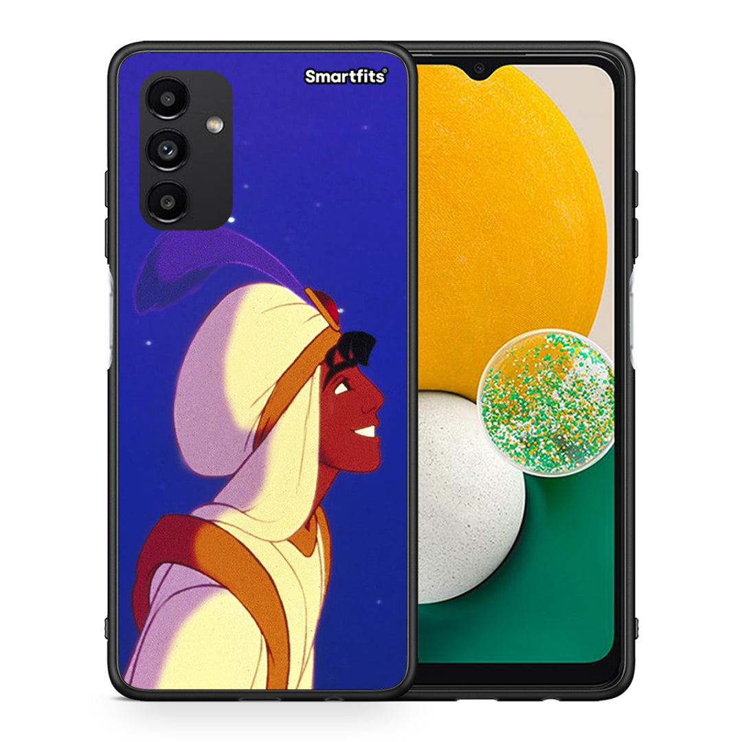 Θήκη Samsung A04s Alladin And Jasmine Love 1 από τη Smartfits με σχέδιο στο πίσω μέρος και μαύρο περίβλημα | Samsung A04s Alladin And Jasmine Love 1 case with colorful back and black bezels