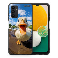 Thumbnail for Θήκη Samsung A13 5G Duck Face από τη Smartfits με σχέδιο στο πίσω μέρος και μαύρο περίβλημα | Samsung A13 5G Duck Face case with colorful back and black bezels