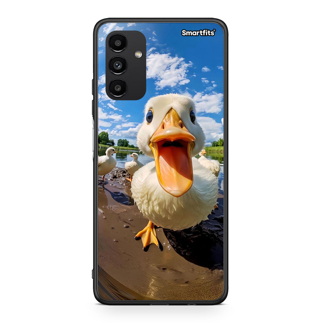 Samsung A13 5G Duck Face θήκη από τη Smartfits με σχέδιο στο πίσω μέρος και μαύρο περίβλημα | Smartphone case with colorful back and black bezels by Smartfits