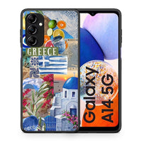 Thumbnail for Θήκη Samsung Galaxy A14 / A14 5G All Greek από τη Smartfits με σχέδιο στο πίσω μέρος και μαύρο περίβλημα | Samsung Galaxy A14 / A14 5G All Greek Case with Colorful Back and Black Bezels