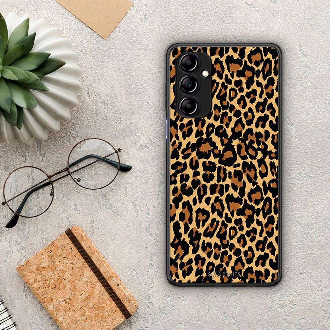 Θήκη Samsung Galaxy A14 / A14 5G Animal Leopard από τη Smartfits με σχέδιο στο πίσω μέρος και μαύρο περίβλημα | Samsung Galaxy A14 / A14 5G Animal Leopard Case with Colorful Back and Black Bezels