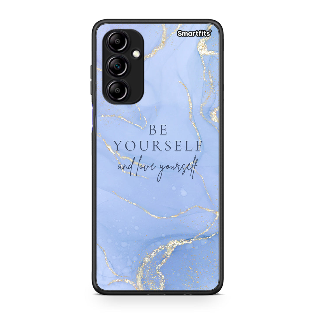 Θήκη Samsung Galaxy A14 / A14 5G Be Yourself από τη Smartfits με σχέδιο στο πίσω μέρος και μαύρο περίβλημα | Samsung Galaxy A14 / A14 5G Be Yourself Case with Colorful Back and Black Bezels