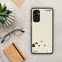 Thumbnail for Θήκη Samsung Galaxy A14 / A14 5G Dalmatians Love από τη Smartfits με σχέδιο στο πίσω μέρος και μαύρο περίβλημα | Samsung Galaxy A14 / A14 5G Dalmatians Love Case with Colorful Back and Black Bezels