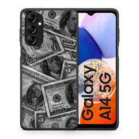 Thumbnail for Θήκη Samsung Galaxy A14 / A14 5G Money Dollars από τη Smartfits με σχέδιο στο πίσω μέρος και μαύρο περίβλημα | Samsung Galaxy A14 / A14 5G Money Dollars Case with Colorful Back and Black Bezels