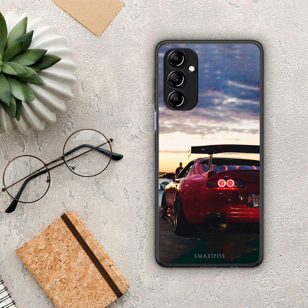 Θήκη Samsung Galaxy A14 / A14 5G Racing Supra από τη Smartfits με σχέδιο στο πίσω μέρος και μαύρο περίβλημα | Samsung Galaxy A14 / A14 5G Racing Supra Case with Colorful Back and Black Bezels