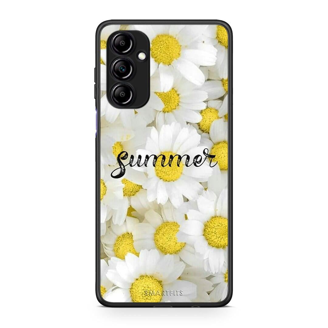 Θήκη Samsung Galaxy A14 / A14 5G Summer Daisies από τη Smartfits με σχέδιο στο πίσω μέρος και μαύρο περίβλημα | Samsung Galaxy A14 / A14 5G Summer Daisies Case with Colorful Back and Black Bezels