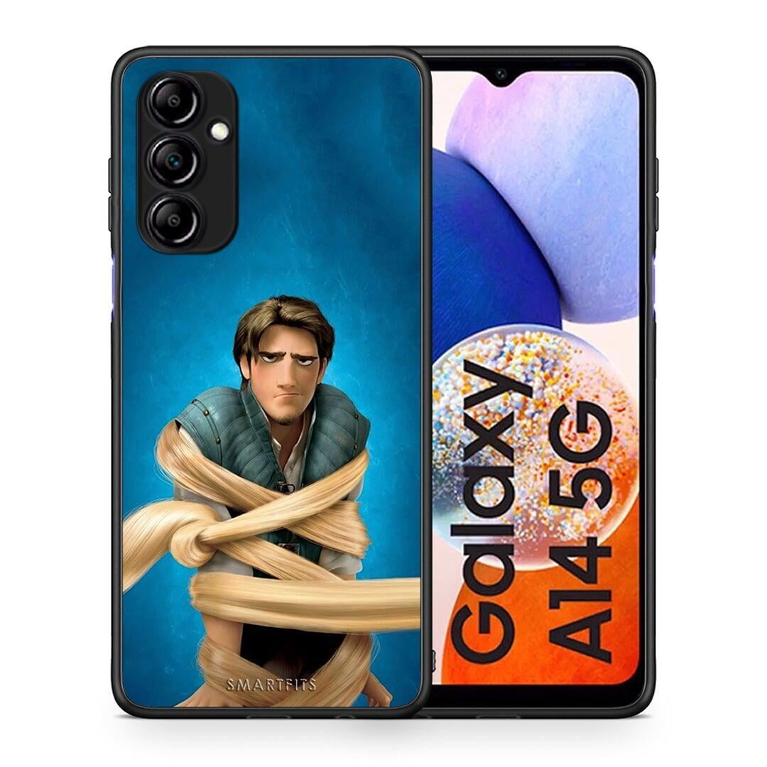 Θήκη Samsung Galaxy A14 / A14 5G Tangled 1 από τη Smartfits με σχέδιο στο πίσω μέρος και μαύρο περίβλημα | Samsung Galaxy A14 / A14 5G Tangled 1 Case with Colorful Back and Black Bezels