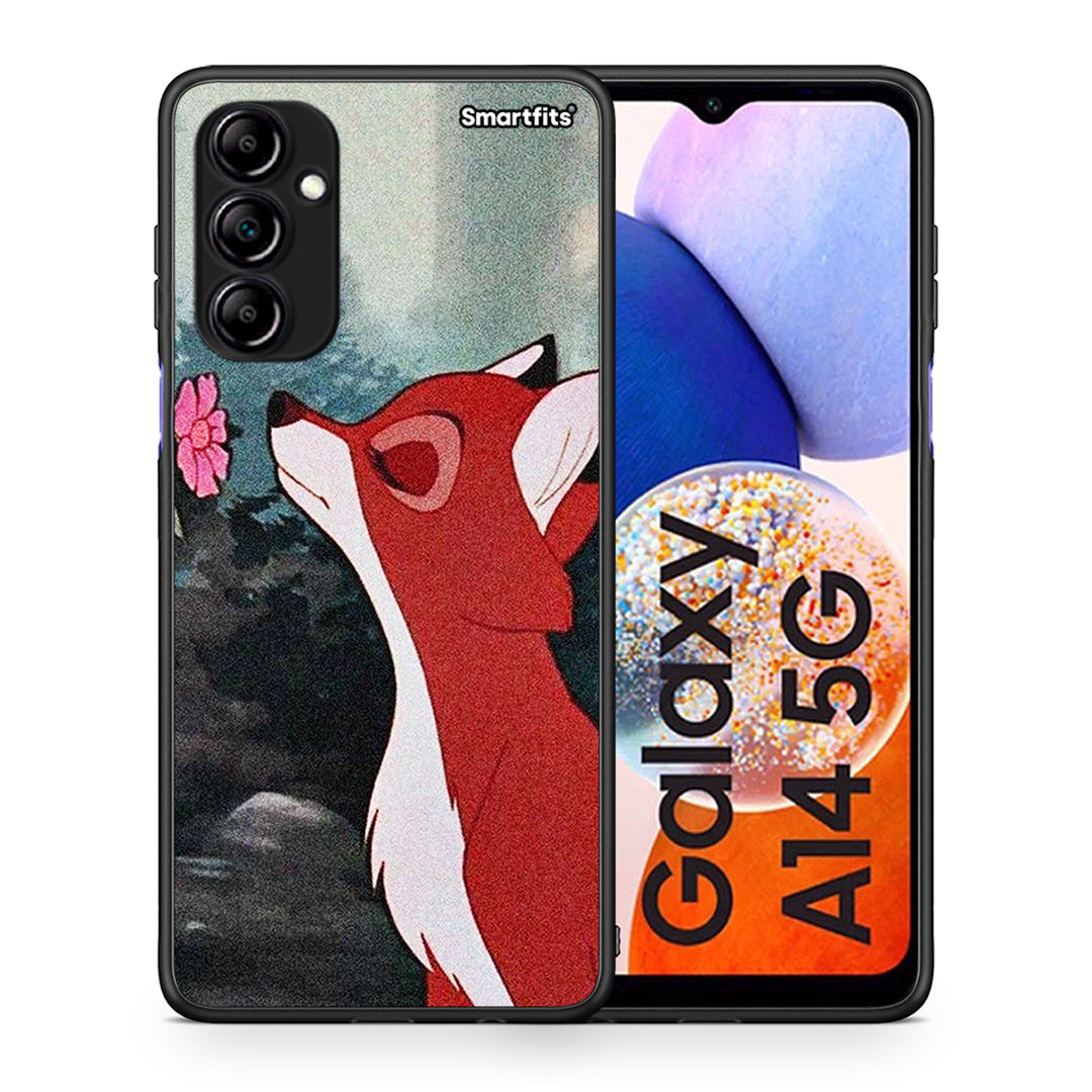 Θήκη Samsung Galaxy A14 / A14 5G Tod And Vixey Love 2 από τη Smartfits με σχέδιο στο πίσω μέρος και μαύρο περίβλημα | Samsung Galaxy A14 / A14 5G Tod And Vixey Love 2 Case with Colorful Back and Black Bezels