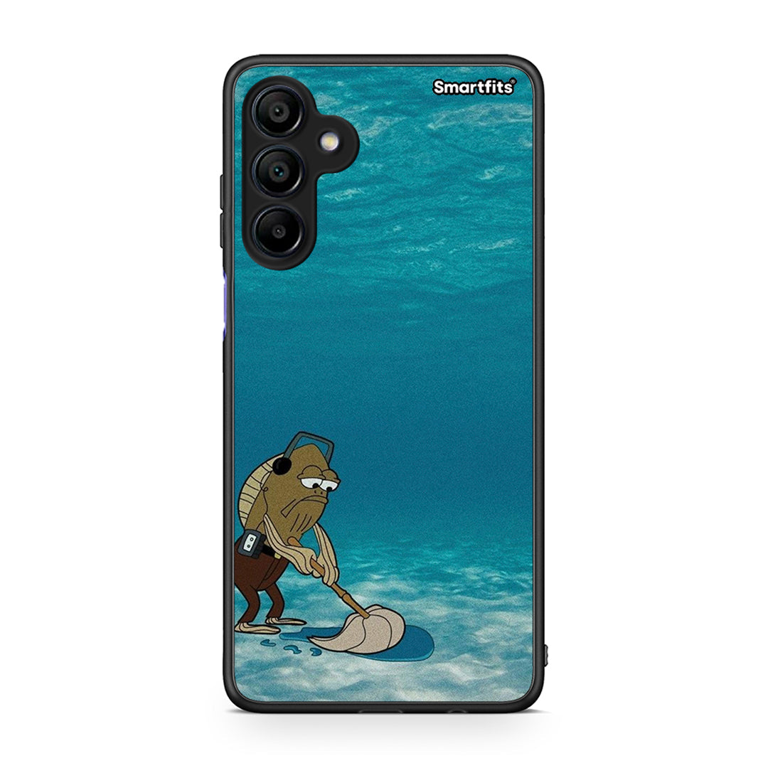 Samsung Galaxy A15 4G Clean The Ocean Θήκη από τη Smartfits με σχέδιο στο πίσω μέρος και μαύρο περίβλημα | Smartphone case with colorful back and black bezels by Smartfits