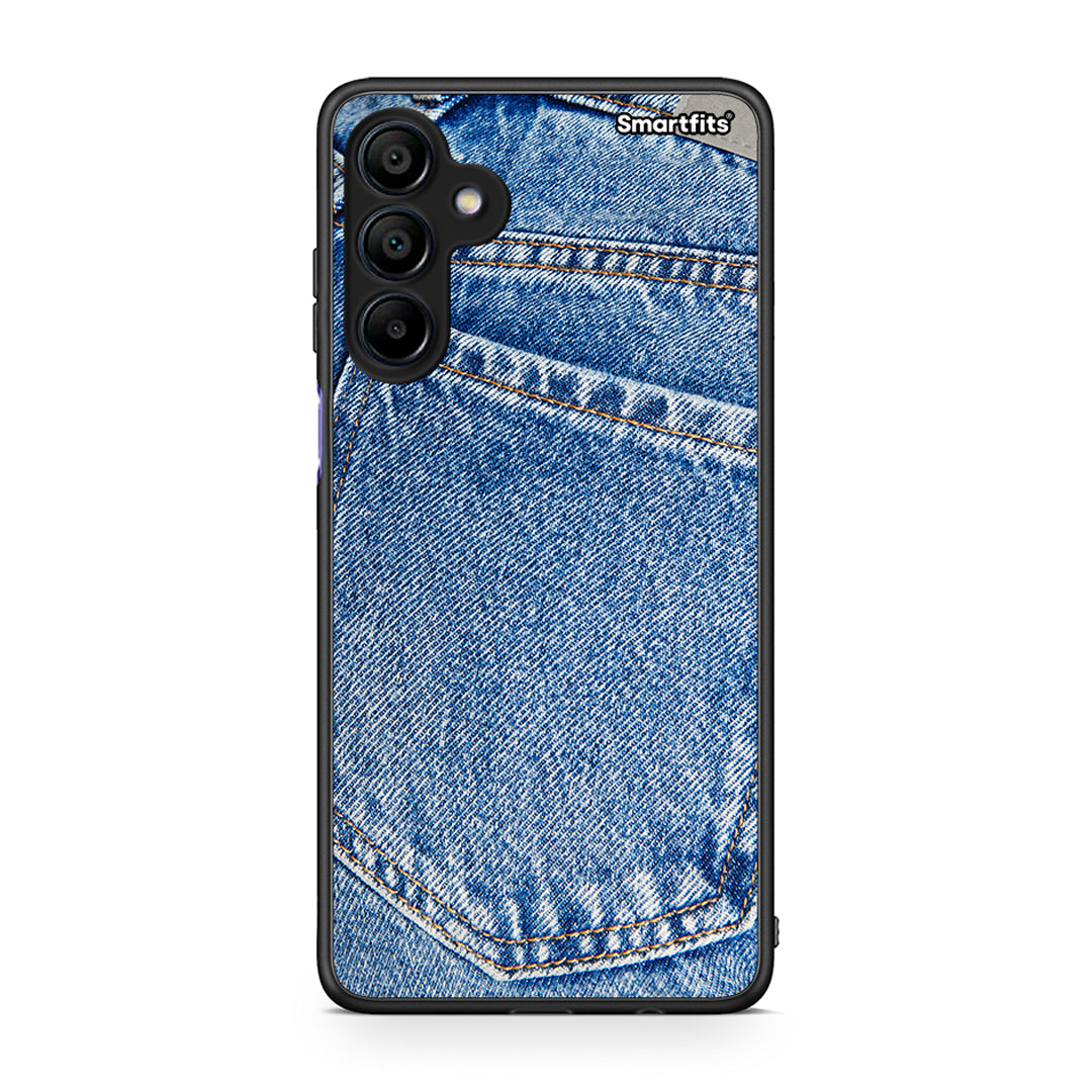 Samsung Galaxy A15 4G Jeans Pocket θήκη από τη Smartfits με σχέδιο στο πίσω μέρος και μαύρο περίβλημα | Smartphone case with colorful back and black bezels by Smartfits