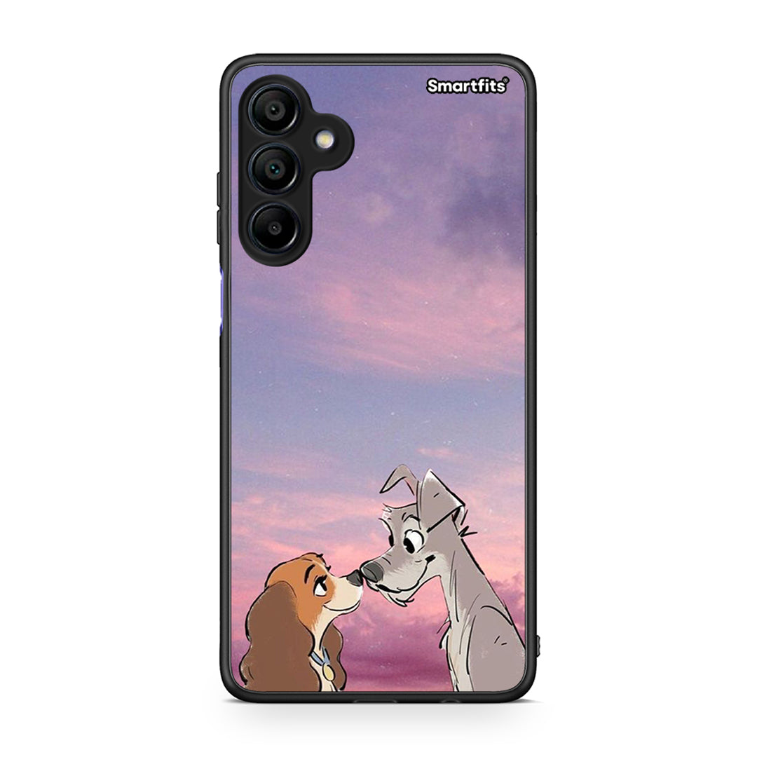 Samsung Galaxy A15 4G Lady And Tramp θήκη από τη Smartfits με σχέδιο στο πίσω μέρος και μαύρο περίβλημα | Smartphone case with colorful back and black bezels by Smartfits