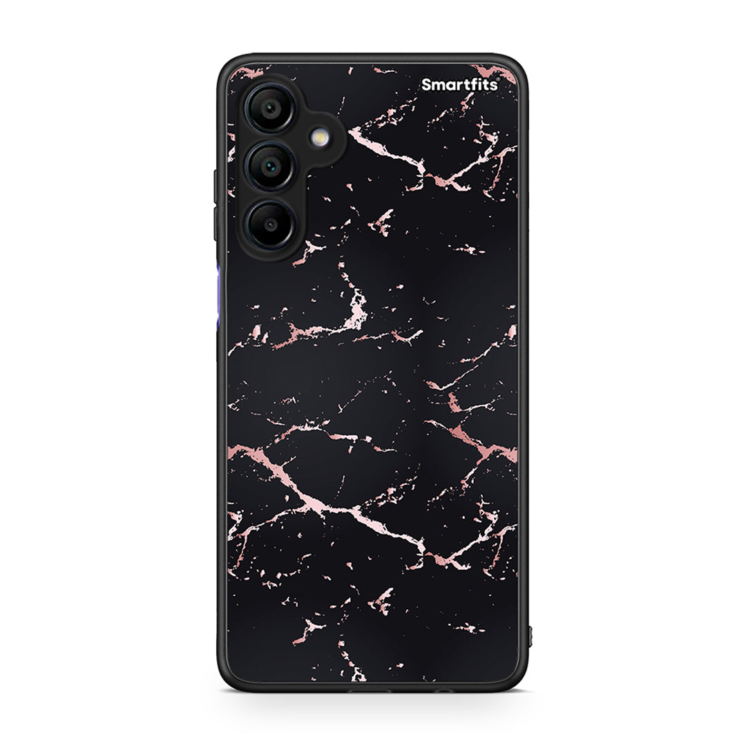 4 - Samsung Galaxy A15 4G Black Rosegold Marble case, cover, bumper