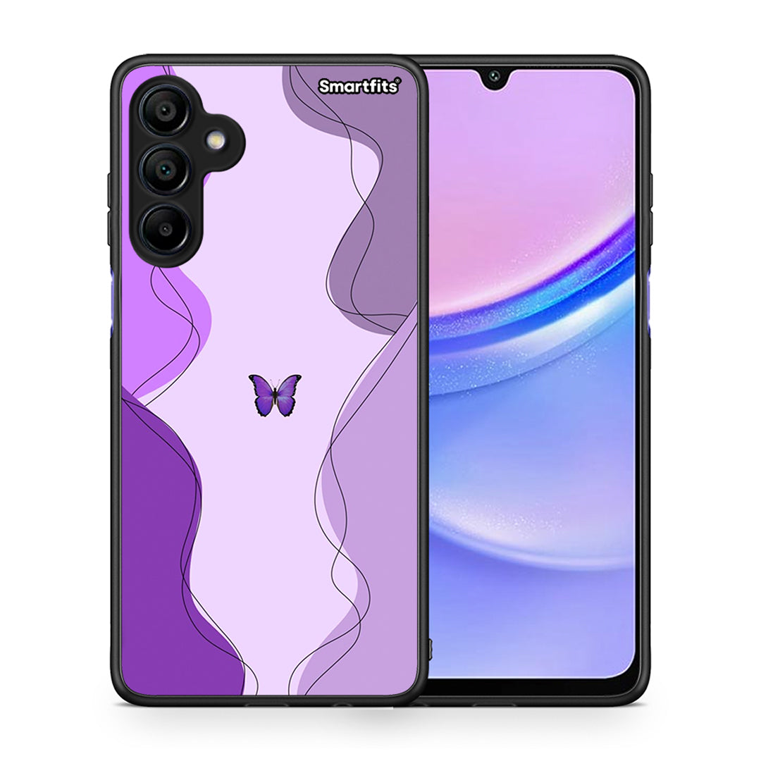 Purple Mariposa - Samsung Galaxy A15 4G θήκη