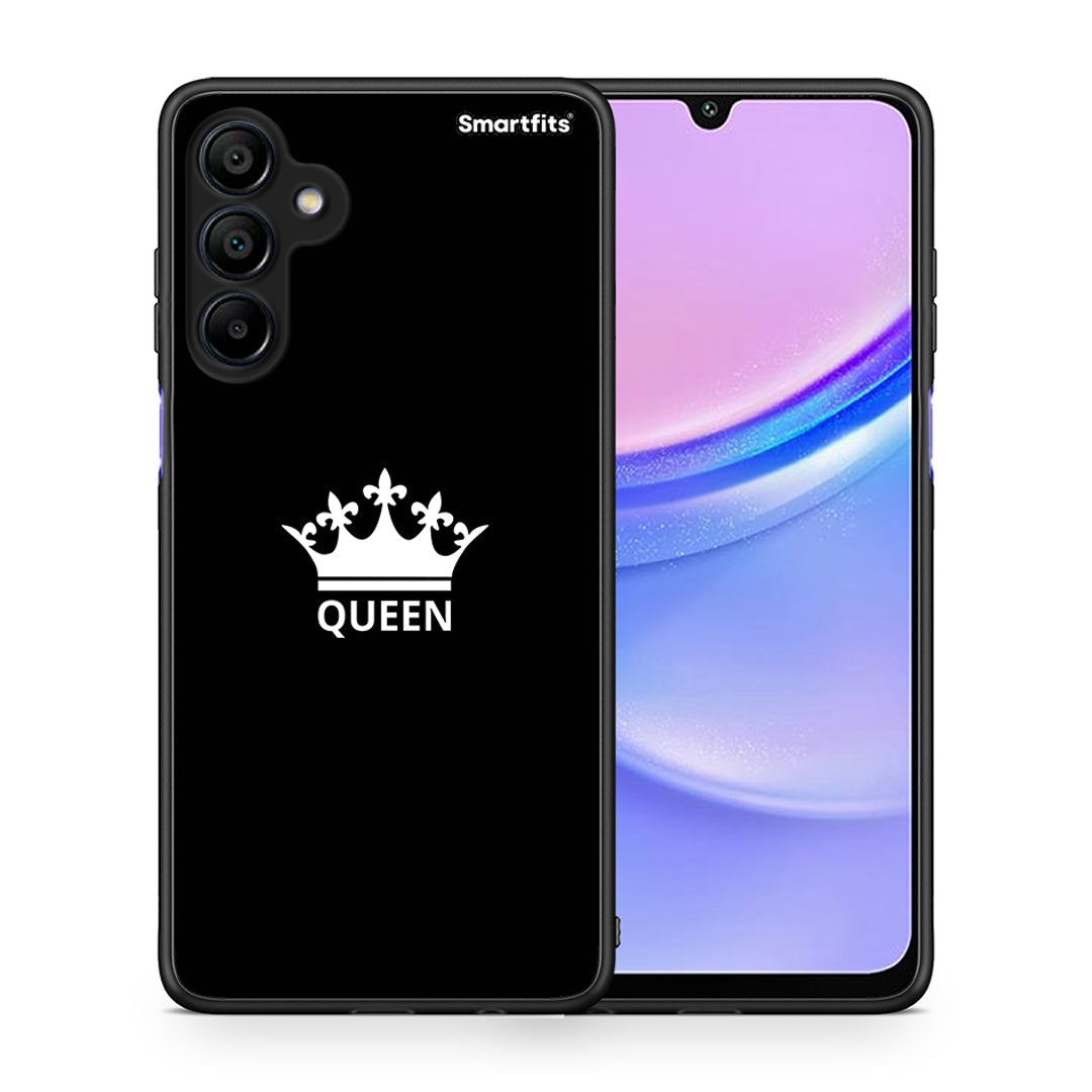 Θήκη Samsung Galaxy A15 4G Queen Valentine από τη Smartfits με σχέδιο στο πίσω μέρος και μαύρο περίβλημα | Samsung Galaxy A15 4G Queen Valentine case with colorful back and black bezels