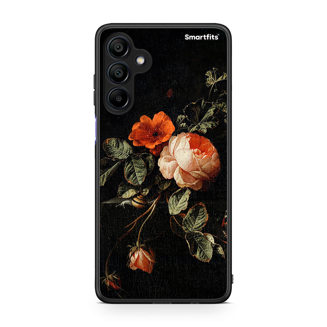 Samsung Galaxy A15 4G Vintage Roses θήκη από τη Smartfits με σχέδιο στο πίσω μέρος και μαύρο περίβλημα | Smartphone case with colorful back and black bezels by Smartfits