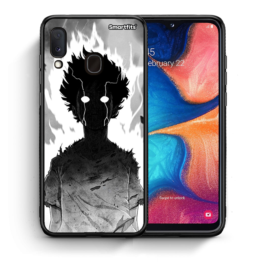 Θήκη Samsung A20e Anime Boy από τη Smartfits με σχέδιο στο πίσω μέρος και μαύρο περίβλημα | Samsung A20e Anime Boy case with colorful back and black bezels