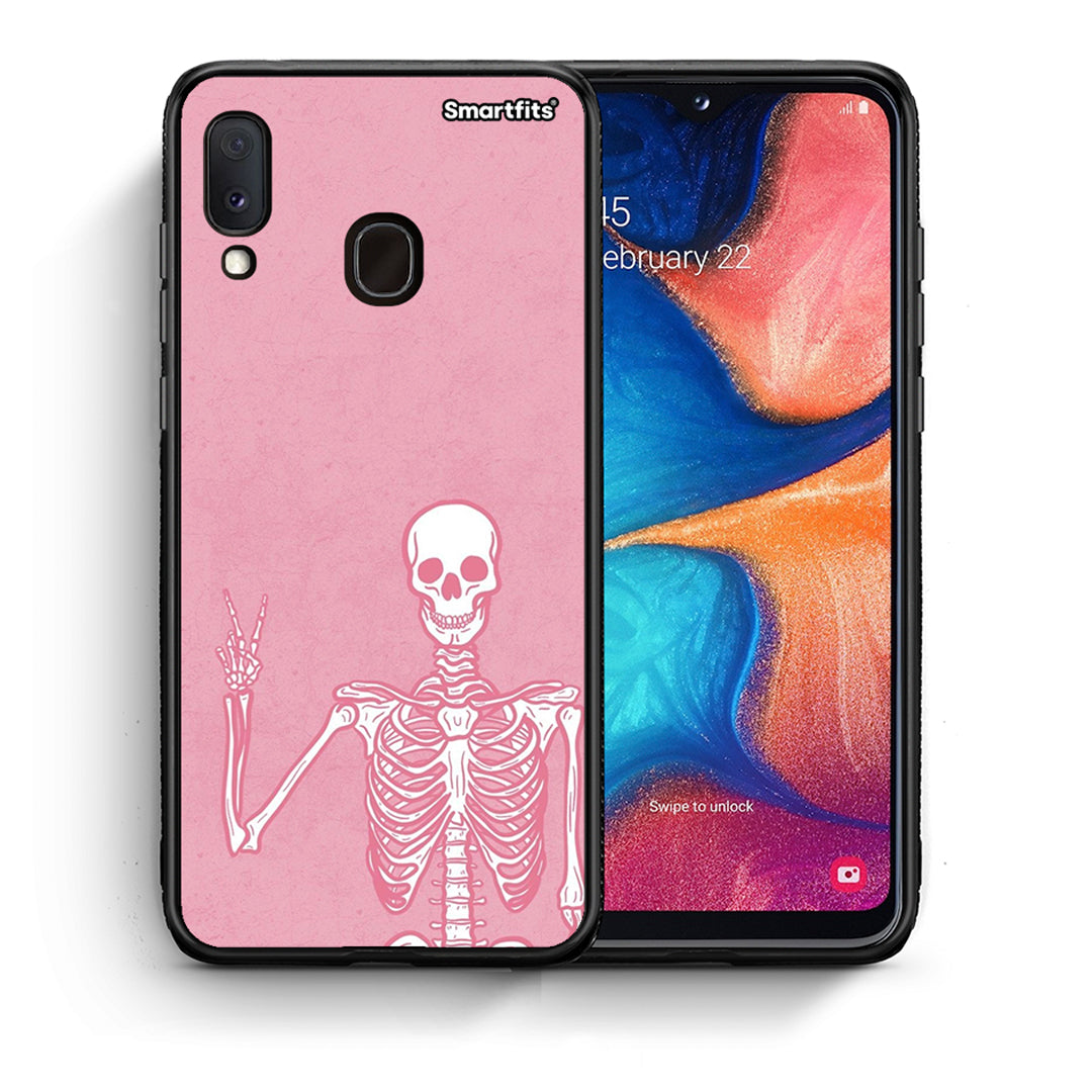 Θήκη Samsung A20e Halloween Motivation από τη Smartfits με σχέδιο στο πίσω μέρος και μαύρο περίβλημα | Samsung A20e Halloween Motivation case with colorful back and black bezels