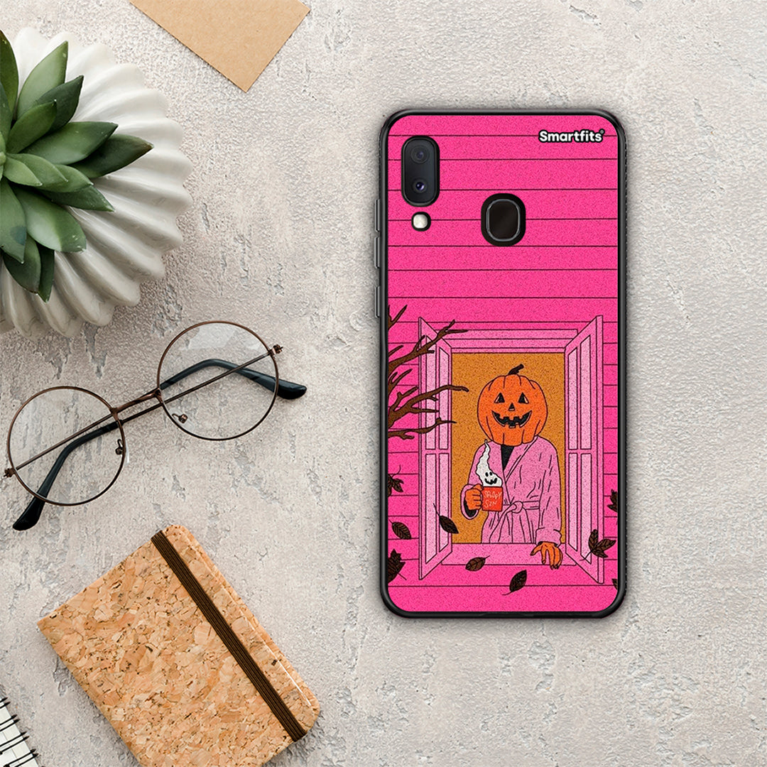 Halloween Pumpkin Lady - Samsung Galaxy M20 case