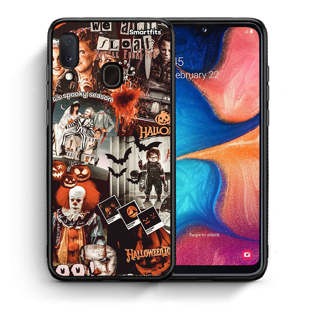 Θήκη Samsung A20e Halloween Spooky Season από τη Smartfits με σχέδιο στο πίσω μέρος και μαύρο περίβλημα | Samsung A20e Halloween Spooky Season case with colorful back and black bezels