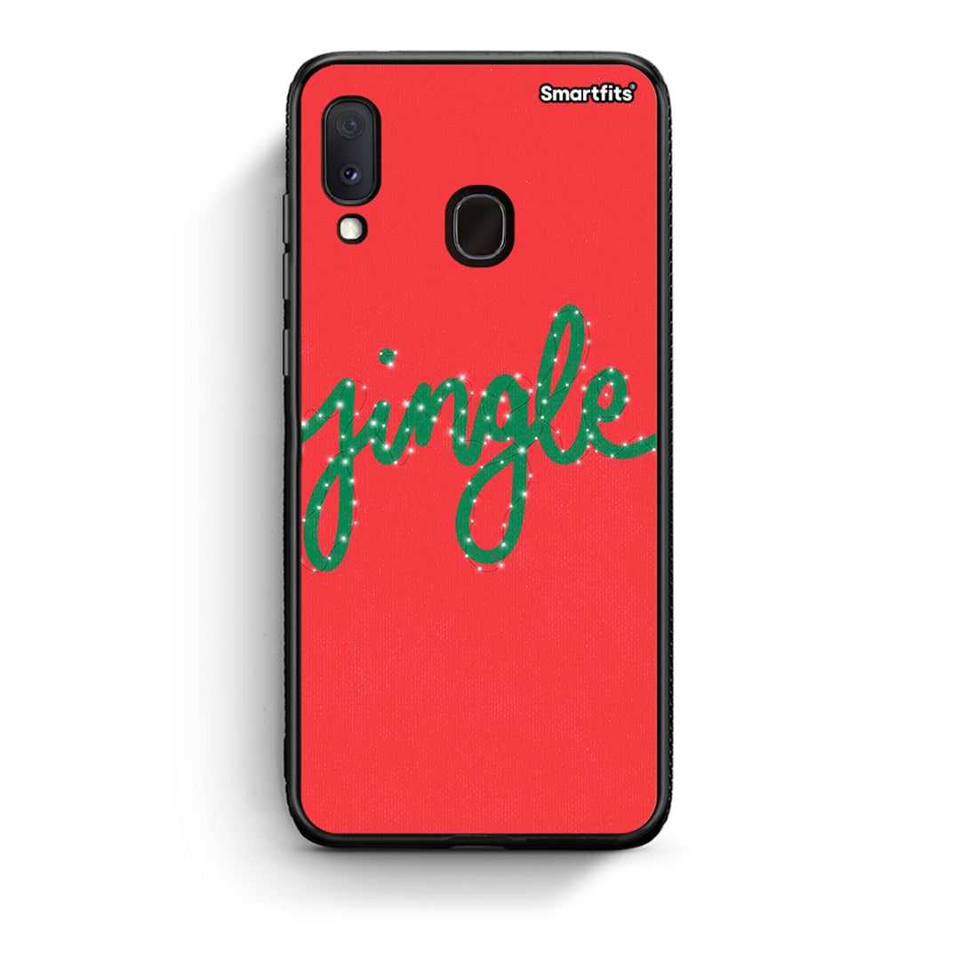 Samsung Galaxy M20 Jingle Xmas θήκη από τη Smartfits με σχέδιο στο πίσω μέρος και μαύρο περίβλημα | Smartphone case with colorful back and black bezels by Smartfits