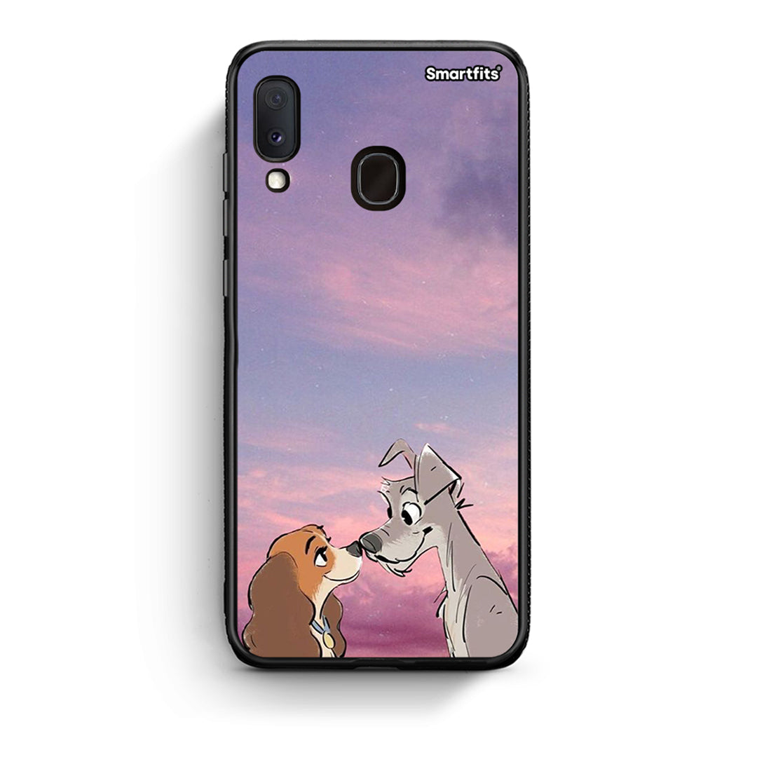 Samsung Galaxy A30 Lady And Tramp θήκη από τη Smartfits με σχέδιο στο πίσω μέρος και μαύρο περίβλημα | Smartphone case with colorful back and black bezels by Smartfits