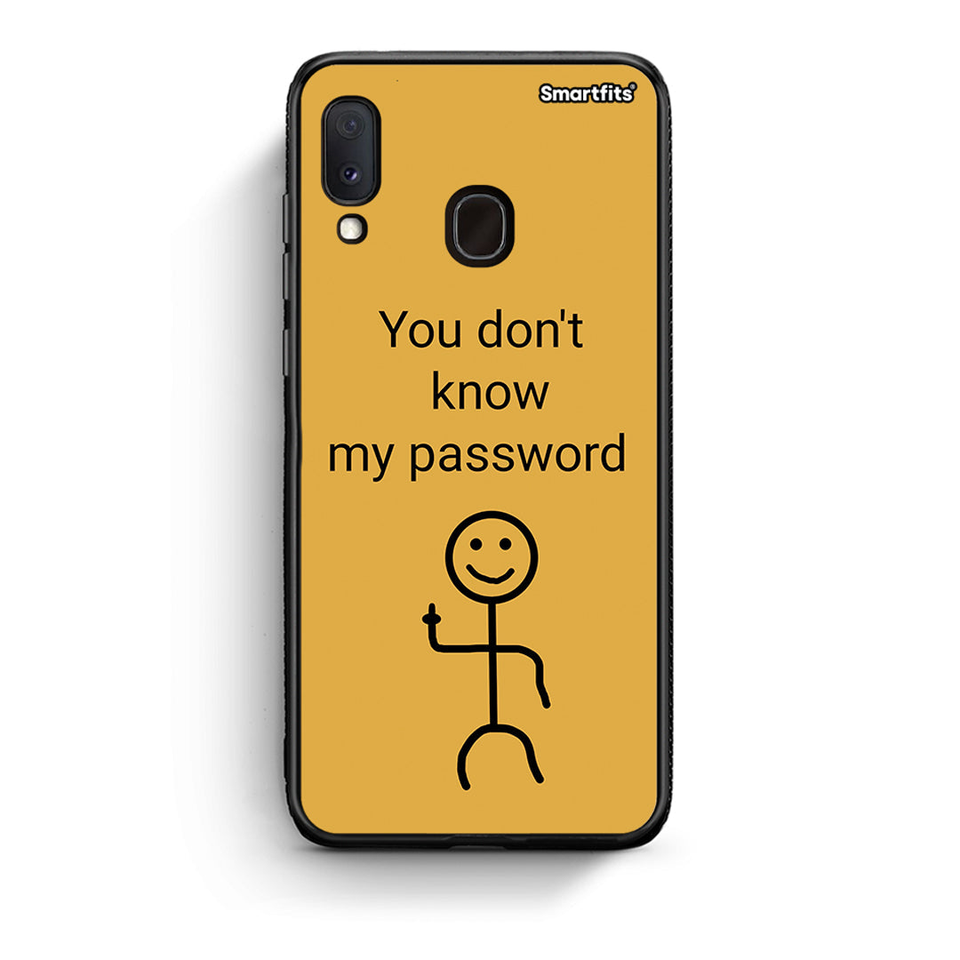 Samsung Galaxy A30 My Password Θήκη από τη Smartfits με σχέδιο στο πίσω μέρος και μαύρο περίβλημα | Smartphone case with colorful back and black bezels by Smartfits